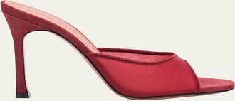 Amina Muaddi 95mm Alexa Mesh Mule Pumps