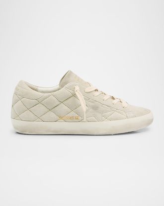 Golden Goose Super-Star Quilted Mixed Leather Low-Top Sneakers