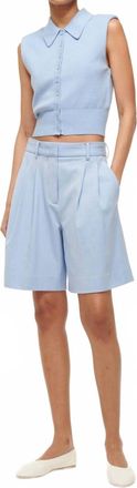 Staud Long Luisa Short In Periwinkle