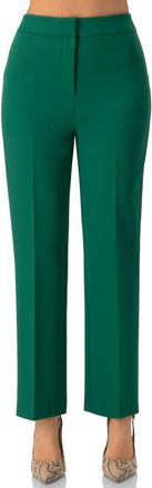 Ivonne Tailored Straight-Leg Trousers in Green at Nordstrom, Size 1430