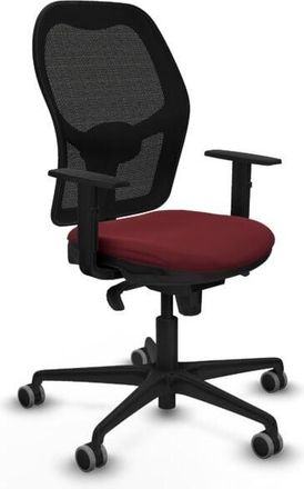 Piqueras y Crespo Piqueras Y Crespo - Jorquera sincro malla negra similpiel granate brazos 1D base nailon ruedas 65mm engomada