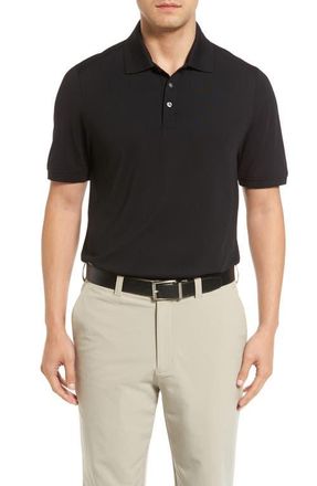Cutter & Buck Advantage Tri-Blend Piqué Polo in Black at Nordstrom, Size 2Xlt