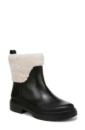 Vince Percie Genuine Shearling Bootie in Black at Nordstrom Rack, Size 6.5