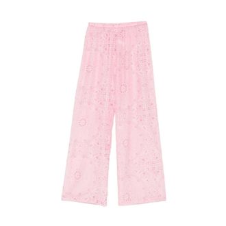 MC2 Saint Barth Wide Trousers, female, Pink, Size: M Amalia Wide Trousers