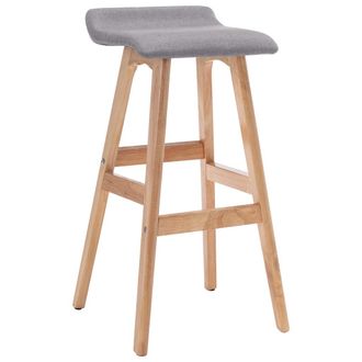 vidaXL Taburete De Cocina Tela Gris Claro Vidaxl