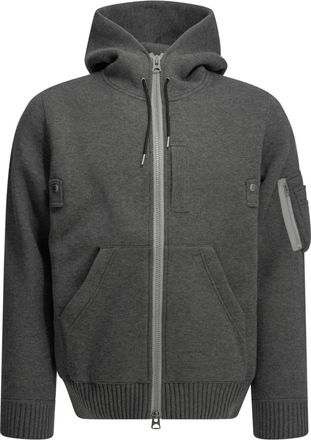 sacai Sudadera con capucha y cremallera - Sweatshirts & Hoodies - Hombre - Gris - M