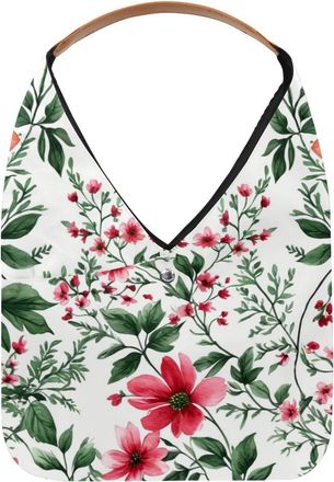 Generic Aesthetic Flower Reusable Lightweight Grocery Bags - Foldable Into Compact Pouch, Washable & Sturdy, Multipurpose for Shopping and Travel