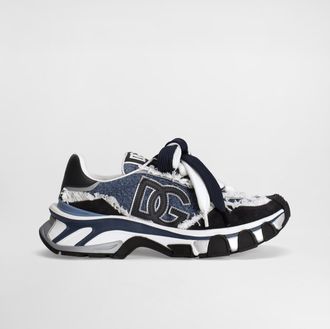 Dolce & Gabbana Dg Country Road Denim Sneakers - Woman Sneakers Blue 36.5