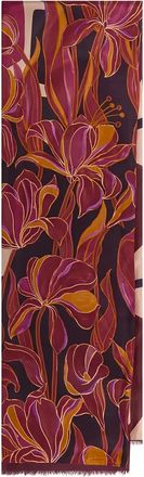 Maliparmi Sjaal met bloemenprint - Paars