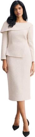 The Fold Palmerston Tweed Dress in Ivory at Nordstrom, Size 12