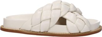 Fabiana Filippi Womens Braided Slide Sandals - Ivory Leather - Size EU 38