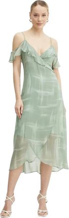 A|X Armani Exchange Xw 000181 Af 12051 F7037 Midi Jurk - Dames - Casual kleedjes - Groen - XS - Kleedjes