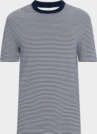 Brunello Cucinelli Mens Stripe Short-Sleeve T-Shirt