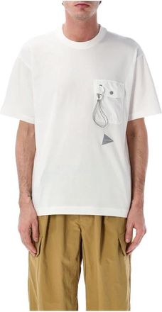And Wander Pocket Tee - Heren - T-shirts - Beige - XL - Katoen - Tops