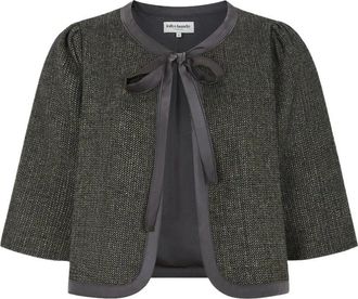Lollys Laundry Tweed Jassen - Dames - Blazers - Bruin - L - Tweed - Jassen