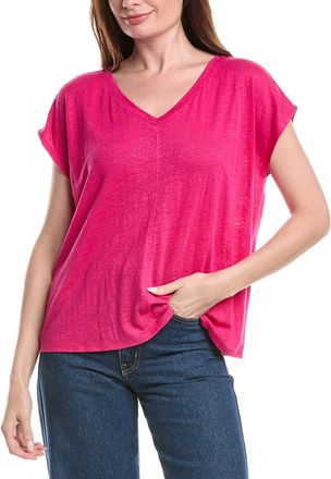 Eileen Fisher V Neck Square Linen T-Shirt