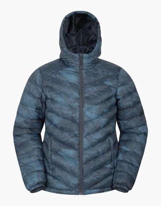 Mountain Warehouse Womens Mountain Warehouse Womens/Ladies Seasons Animal Print Padded Jacket - Navy - Size: 12