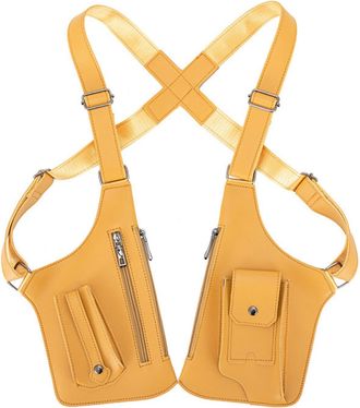 Generic Leather Adjustable Underarm Shoulder Bag for Men & Women, Hidden Strap Wallet with Double Pockets for Travel, Hiking and Fitness,Mens Shoulder Bags (Y