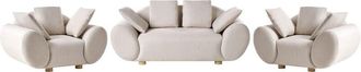 Beliani Living Room Set 4 Seater RINGEL Fabric Light Beige
