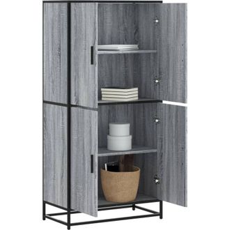 vidaXL Vidaxl - Aparador Alto Madera De Ingenier&iacute;a Gris Sonoma 68x35x139 Cm