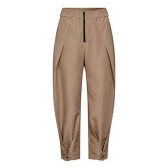 Co'Couture Tricecc Pleat Pant - female - CoCouture - Cropped Trousers - Beige - XS - Trousers