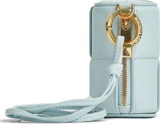 Bottega Veneta Lederen Portemonnee voor Kleingeld - Dames - Portefeuilles - Blauw - ONE Size - Leer - Accessoires