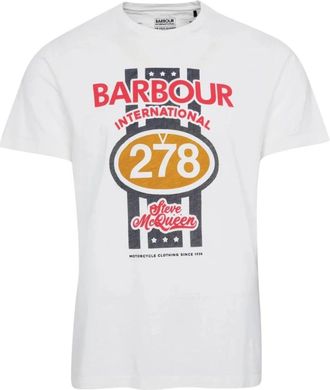 Barbour Heren Steve Mc Queen Chase T-Shirt - Heren - T-shirts - Wit - XL - Tops