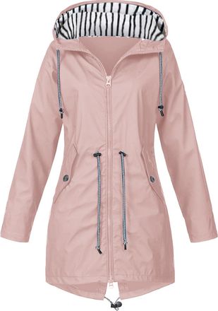 Generic Lightweight Winter Jacket Women Ladies Jacket With Hood Light Waterproof Poncho Womens Jackets Summer Pink Waterproof Jacket Kids Rain Jacket Girls Wo