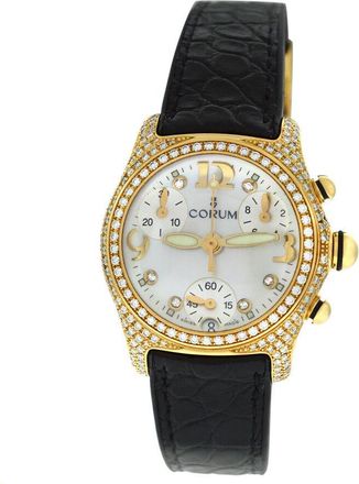 Corum Pre-owned Corum Bubble Chronograph Quartz Diamond Ladies Watch 196.153.65