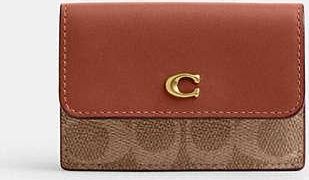 Coach Essential Mini Trifold Wallet In Signature Canvas