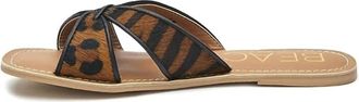Matisse Footwear Womens Cover Up Sandal In Cow Hair Brown Multi