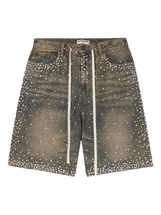 Vale drawstring fastening denim shorts - men - Denim - 40 - Grey