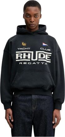 Rhude Regatta Club Hoodie - Heren - Sweatshirts & Hoodies - Blauw - Maat: S Katoen