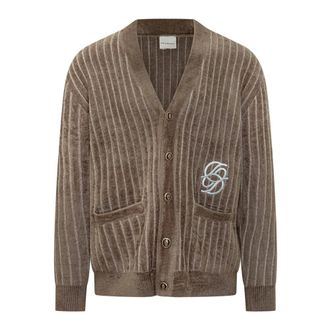 Dr&ocirc;le de Monsieur Cardigans, male, Green, Size: S Monogramme Cardigan