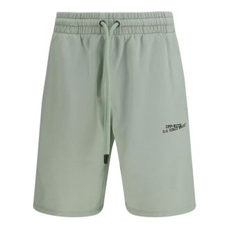Off-white Type Machine Arrow Skate Sweat Shorts - Heren - Korte broeken - Groen - Maat: XL Katoen