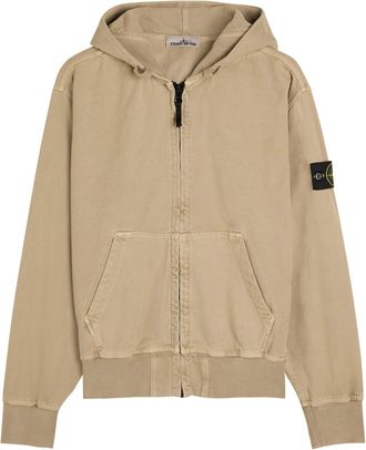 Stone Island Hooded Canvas Work Jacket - Sand - XL