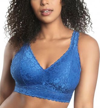 Affinitas Adriana Lace Bralette In Sapphire