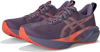 Asics Novablast 5 Womens Running Shoes Greyish Purple/Coral Reef : 9.5 B - Medium, Synthetic