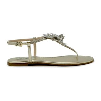 Ninalilou Flat Sandals, female, Beige, 3 UK, Nappa Flat Sandal