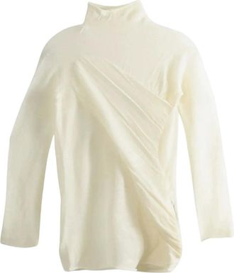 Issey Miyake Dames, Tops, Wit, Maat: M