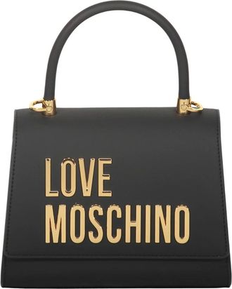 Love Moschino Handbags, female, Black, Size: ONE SIZE Structured Top-Handle Handbag