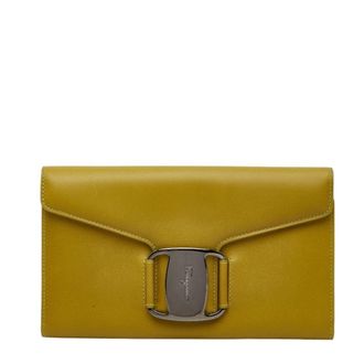 Ferragamo Leather Long Wallet (Bi-Fold) (Pre-Owned)