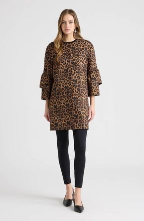 NVLT Water Repellent Canvas Coat in Leopard at Nordstrom, Size X-Small