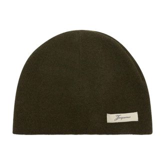 Jacquemus Womens Acu00809ak00286-560 Wool Knit Beanie Khaki