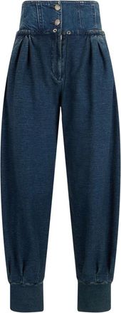 Alberta Ferretti Denim Broek - Dames - Loose Fit Jeans - Blauw - S - Denim - Jeans