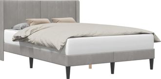 vidaXL Estructura De Cama Gris Claro 120 X 190 Cm Terciopelo Vidaxl