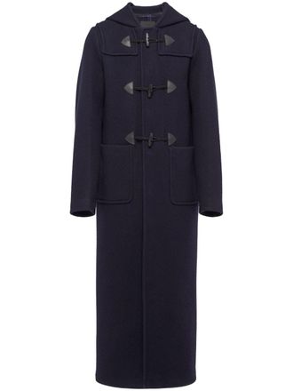 Prada double-breasted Wool Duffle Coat | Black | FARFETCH