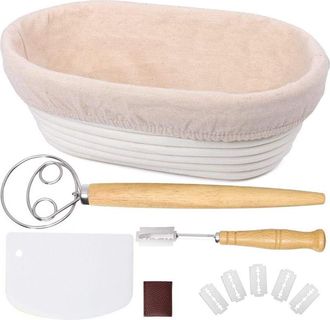 OEM Set Di Utensili Da Forno In Acciaio Inox - Include Coltello Per Il Pane, Raschietto Per Impasto E Pinza Per La Lievitazione, Colore Blu, Per Panettier