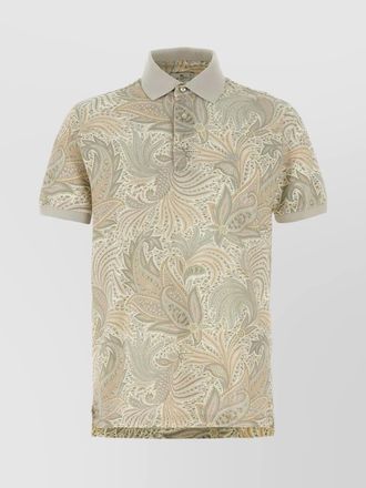 Etro printed cotton polo shirt