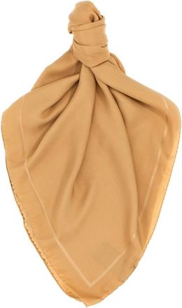 Saint Laurent Accessoires, Dames, Beige, ONE Size, Cassandre Vierkante Sjaal